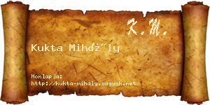 Kukta Mihály névjegykártya